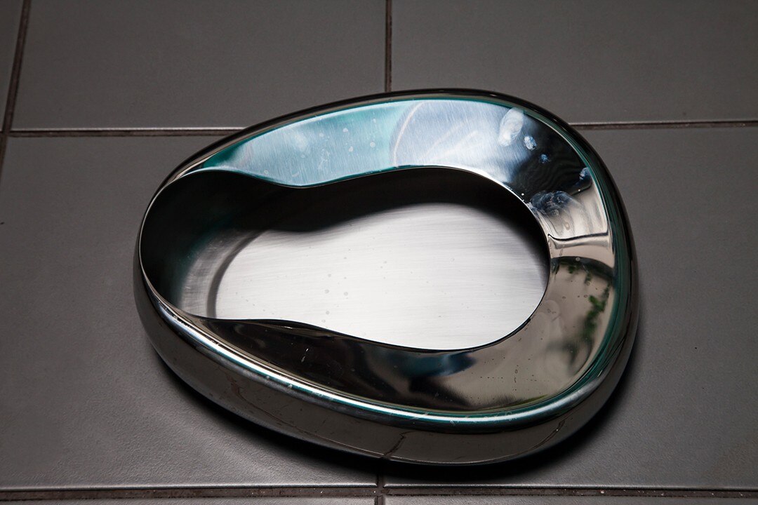 silver bedpan